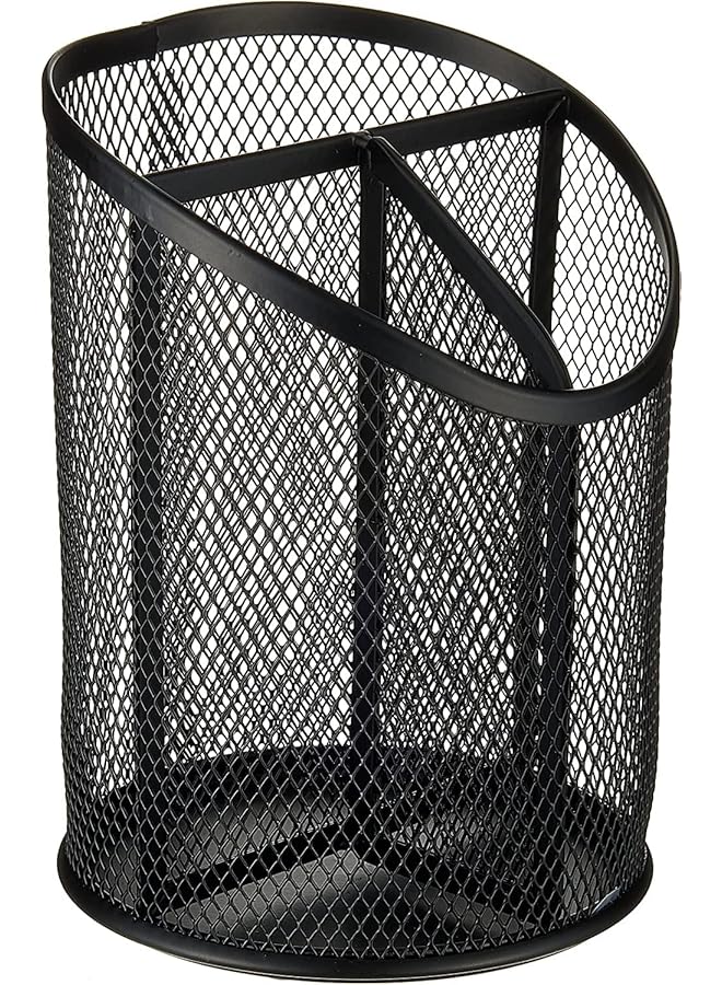 ماكسي حامل أقلام رصاص و أقلام شبكي معدني بثلاث فتحات باللون الأسود - Image 2