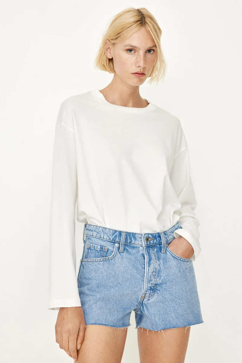 اتش اند ام High Denim shorts