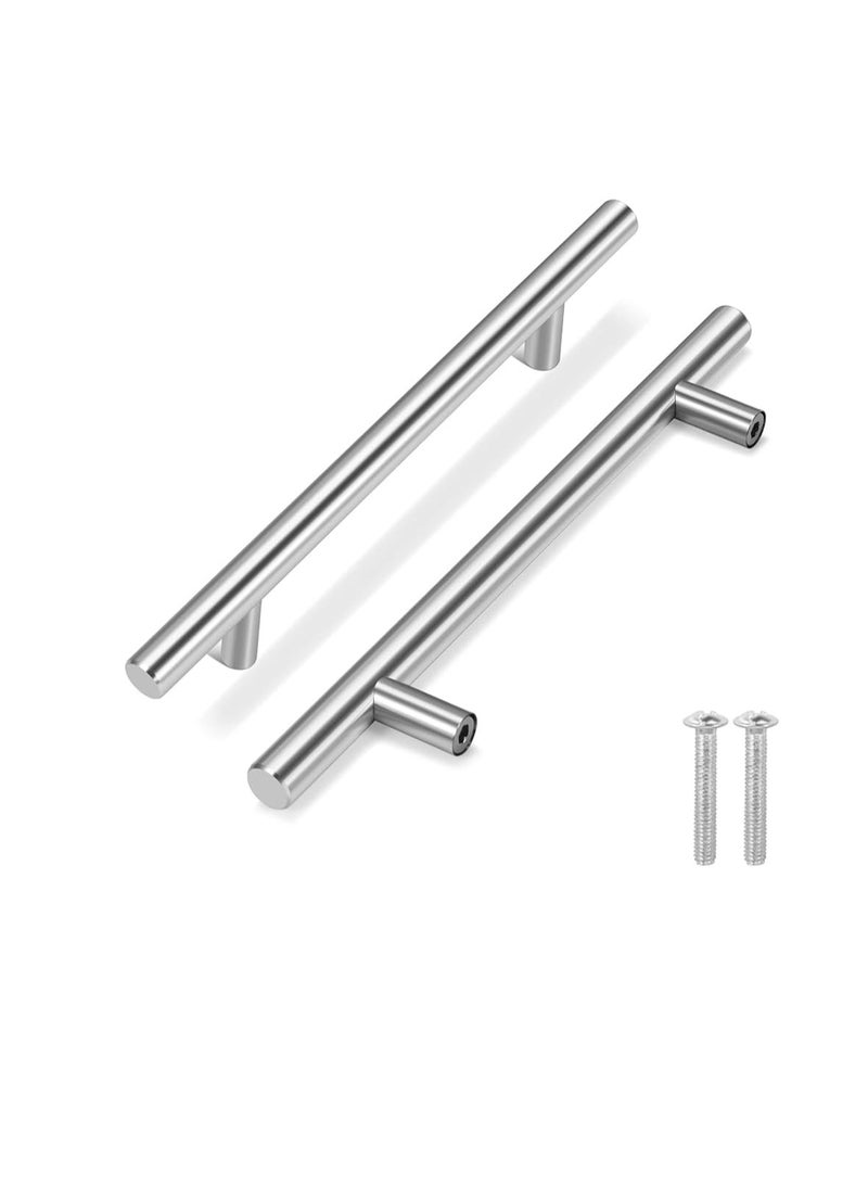 KNP KNP 4-inch Stainless Steel Cabinet Bar Pull Handle (Pack of 5) Silver designed for a modern and sleek look. - Image 1