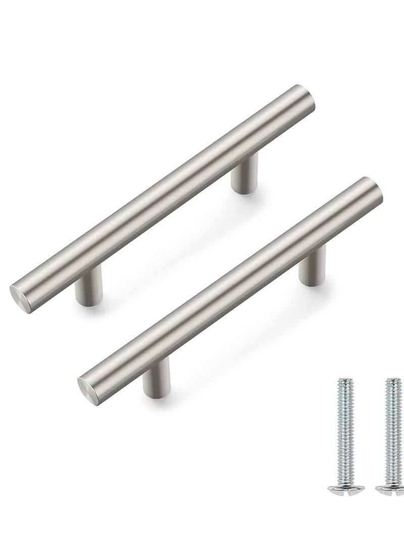 KNP KNP 4-inch Stainless Steel Cabinet Bar Pull Handle (Pack of 5) Silver designed for a modern and sleek look. - Image 2