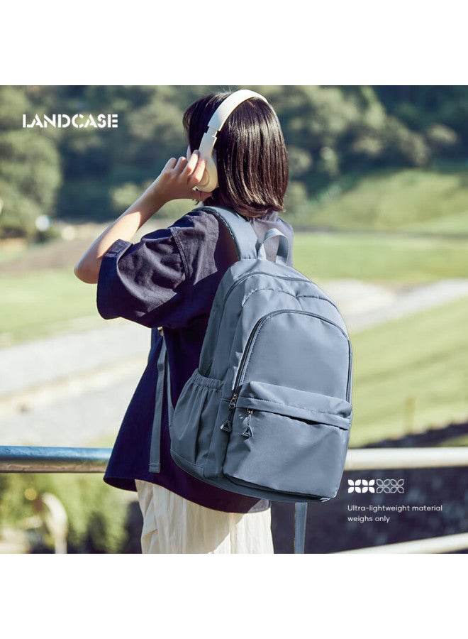 Landcase Backpack For Women High-value College Student Academy Double Shoulder Bag Men Large Capacity Travel Backpack For Middle And High School Students 3833 Sapphire Blue