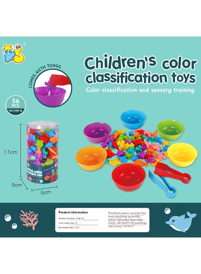 Puzzle Rainbow Counting Soft Rubber Animal Classification Mathematical Fun Matching Montessori Early Education Enlightenment Teaching Toys-Color:2188-107 - Image 3