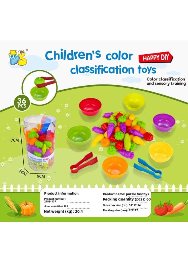 Puzzle Rainbow Counting Soft Rubber Animal Classification Mathematical Fun Matching Montessori Early Education Enlightenment Teaching Toys-Color:2188-107 - Image 1