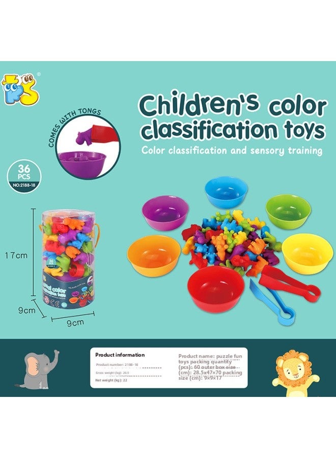 Puzzle Rainbow Counting Soft Rubber Animal Classification Mathematical Fun Matching Montessori Early Education Enlightenment Teaching Toys-Color:2188-107 - Image 4