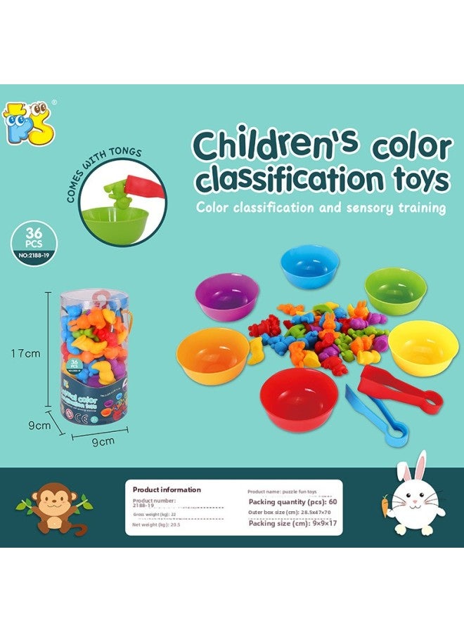 Puzzle Rainbow Counting Soft Rubber Animal Classification Mathematical Fun Matching Montessori Early Education Enlightenment Teaching Toys-Color:2188-107 - Image 5