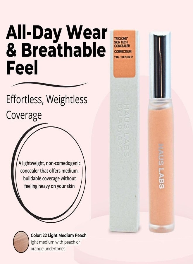 Haus Laboratories HAUS LABS BY LADY GAGA Triclone Skin Tech Hydrating + De-puffing Concealer with Fermented Arnica 22 Light Medium Peach - Image 2
