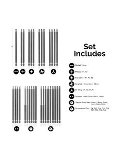 Neiko 10224A 1 4 Extra Long Security Bit Set 32 Piece Screwdriver Bit For Drill S2 Steel 6 Long Torx Bit Set Tamper Proof Bit Set Torx P Ozidriv Spanner Tri Wing Security Power Bit  - Image 5