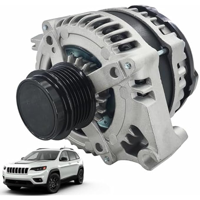sen SHOW 12886N Alternator 160A Compatible with 2014-2022 Jeep Cherokee KL 3.2L & 2015-2017 Chrysler 200 3.6L 12V Replacement 421000-0821 56029622AC - Image 1
