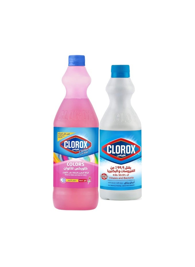 Clorox White Liquid Bleach And Liquid Colour Care 950 ml  - Image 1