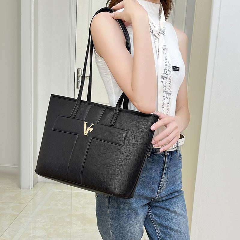 Large Capacity PU Leather Tote Bag for Women - Image 4
