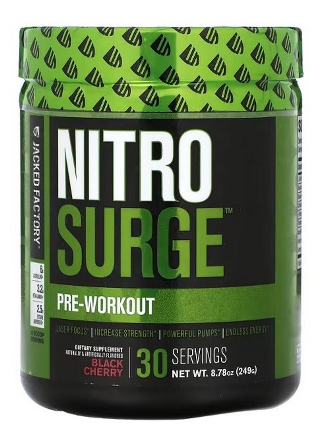 Jacked Factory Nitro Surge Pre Workout Black Cherry 8.78 oz 249 g - Image 1