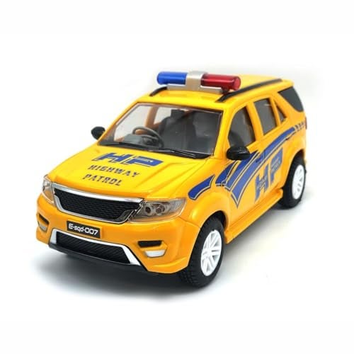 Centy Fortura Highway Patrol Friction Powered Toy Car for 3Y+ Yellow Colour - Image 1