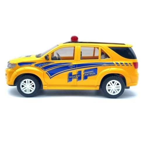 Centy Fortura Highway Patrol Friction Powered Toy Car for 3Y+ Yellow Colour - Image 3