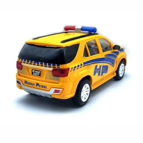 Centy Fortura Highway Patrol Friction Powered Toy Car for 3Y+ Yellow Colour - Image 2