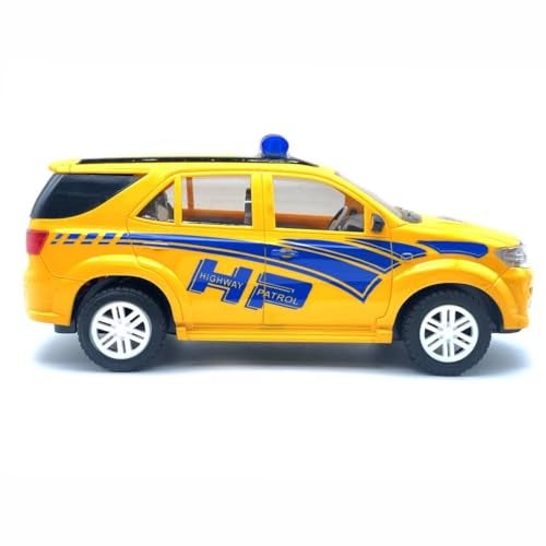 Centy Fortura Highway Patrol Friction Powered Toy Car for 3Y+ Yellow Colour - Image 4