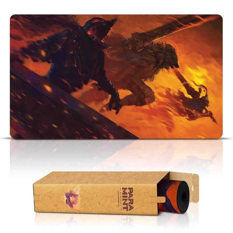 Paramint Brothers in Arms Stitched MTG Playmat by Anato Finnstark Berserk Elden Ring Dark Souls Anime Compatible with Magic The Gathering Playmat Play MTG YuGiOh TCG Original Designs