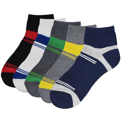 UNAAR Men Cotton Blend Ankle Length Powerfit Socks - Athletic, Featuring Cushioned Support And Arch Fit For Active Lifestyles - Pack Of 3, Assorted - Image 5