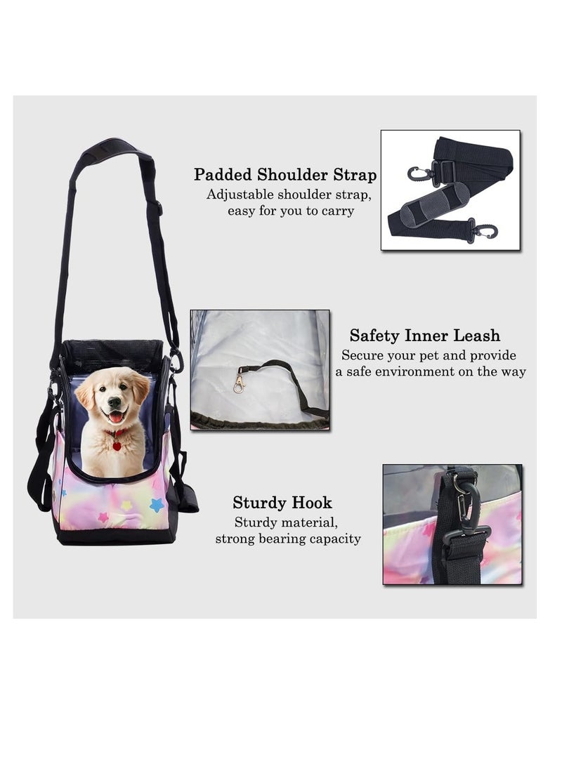 NNC PETS Transport bag with Comfortable mat, full top cover design, Durable Zippers, and Multiple storage pockets, Portable pet carrier bag with Handle, Leash inside, Shoulder strap & Breathable 42cm (Pink) - Image 4