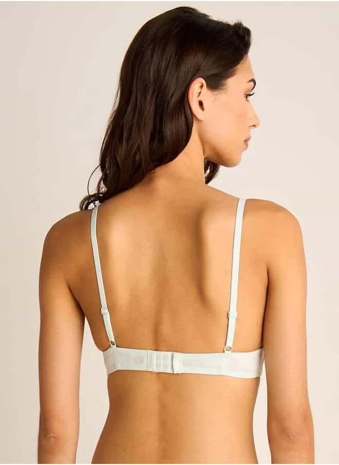 فاف Set of 3 - Adjustable Strap Support Bra with Hook and Eye Closure