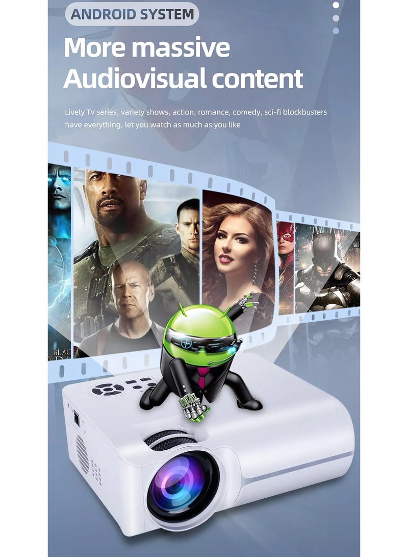 Mini Projector 1280 multipal 720P HD Portable Video Projector for Entertainment Small Outdoor Home Projectors for Movies Videos Games LED Light Resource Efficient Heat Dissipation Silent Fan