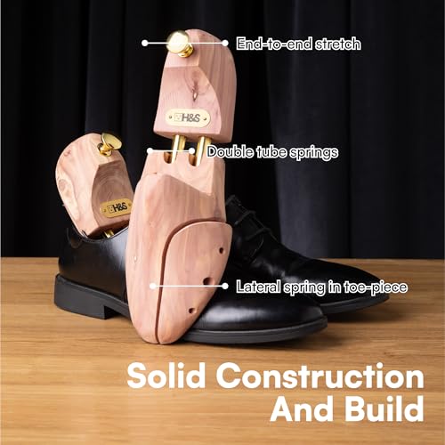 HST H&S Cedar Wood Shoe Tree Wooden Shoe Stretcher Shaper, Wood, EU 45-46 / UK 10.5-12 - Image 5