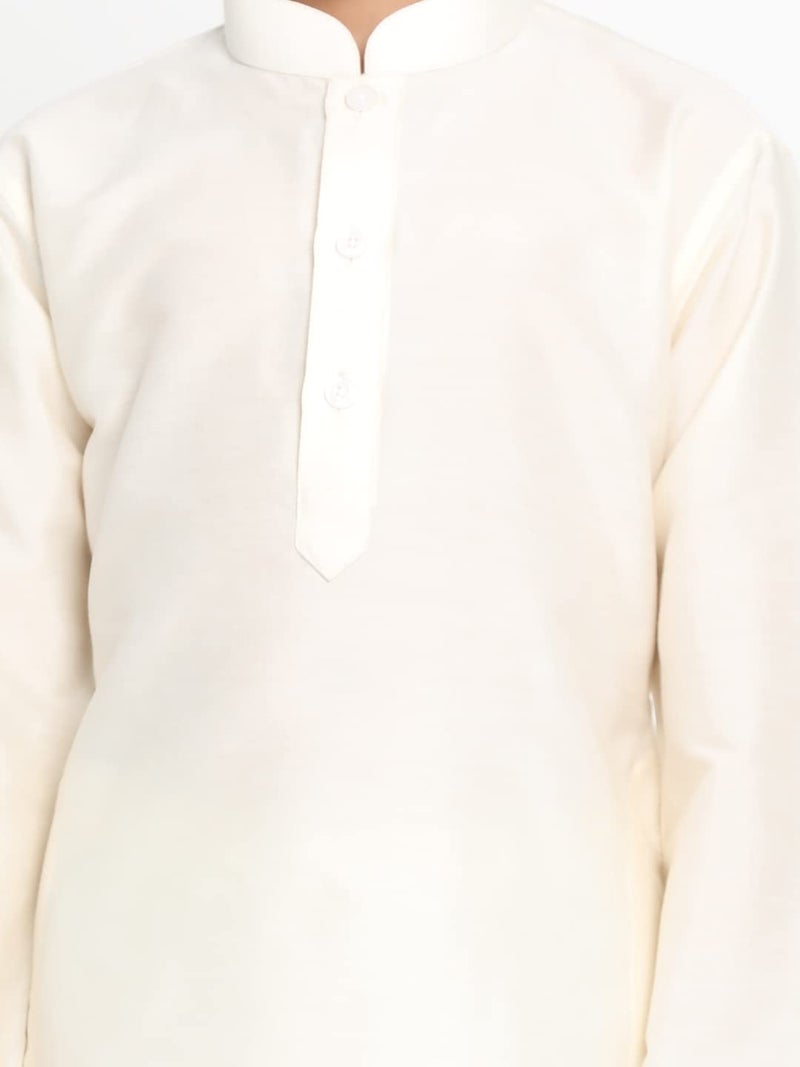 VASTRAMAY JBN Creation Boys' Cream Kurta Pyjama Set_JBNBK091CRnBVPCR_24 - Image 5
