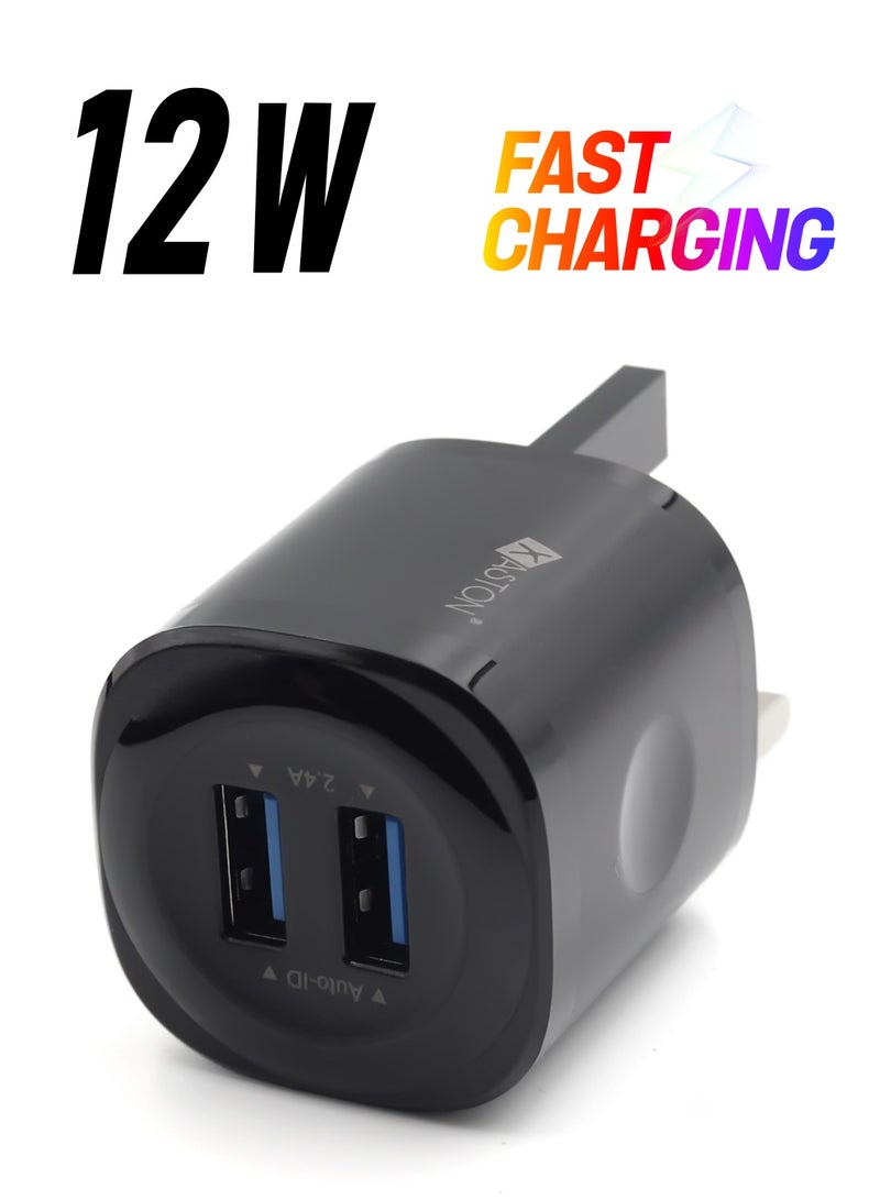 XASTON Dual USB Home Charger, High-Speed 2.4A Charging Solution for Home and Travel - NA29 - Image 1