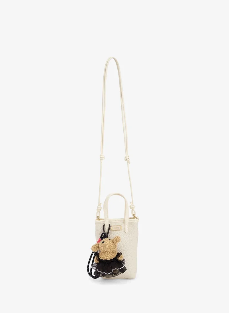 ميسي Textured Crossbody Bag With Detachable Strap