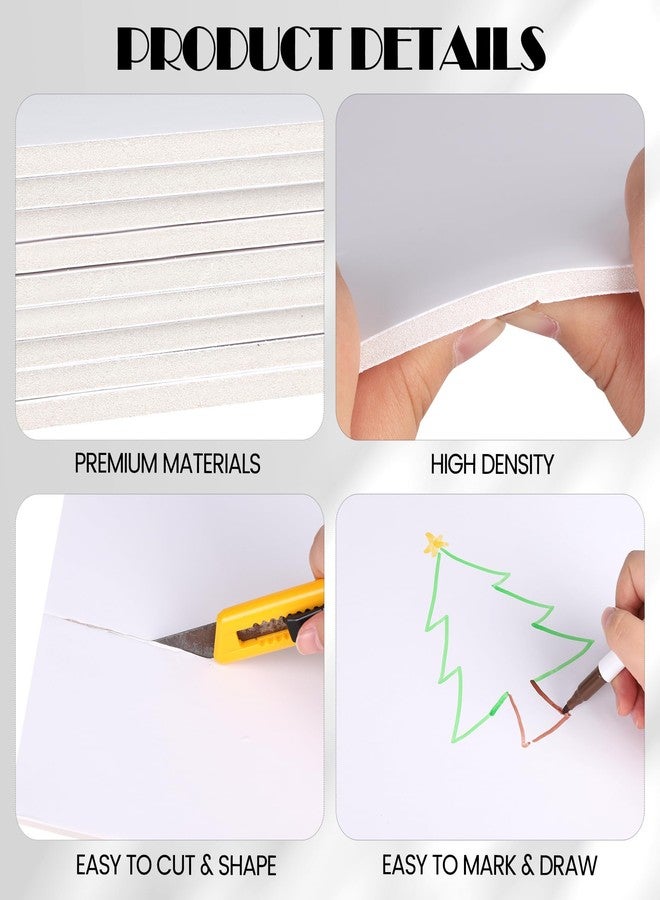 Elcoho 4 Pack White Foam Board, 24 x 36 Inch Acid-Free Foam Core Board, 5mm Thick Double Sided White Poster Boards for Presentation Art Display Office School Projects Crafting Sign Making - Image 3