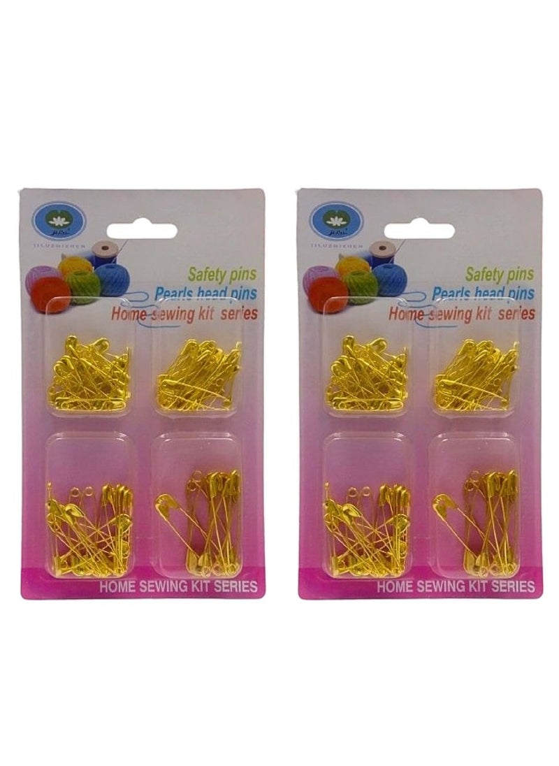 Generic Safety Pins  4 Size Strong and Heavy Duty Nickel Plated Safety Perfect for Clothes Crafts Sewing Pinning and More  - Image 1