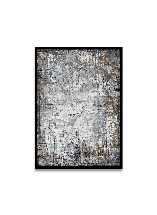 ماركتنا لوحة جدارية قماشية فنية لتزيين الحائط بتصميم تجريدي  مع برواز  أسود مجوف مقاس 120x80سم قطعة واحدة - Image 2