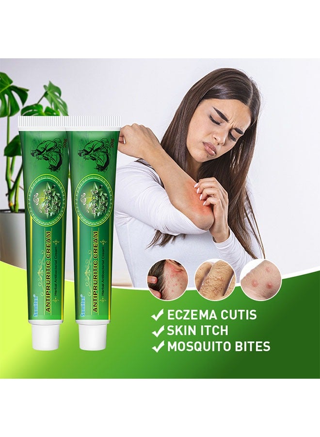 سوميفون كريم مضاد للحكة 20 جرام ، كريم مضاد للجراثيم العشبية ، لا تهيج للحكة ، والقضاء على لدغات الحشرات والأكزيما ، كريم مضاد للفطريات ، وتعزيز صحة الجلد لجميع أنواع البشرة - Image 2