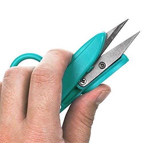 Neutral LOT OF 12PCS Random Color Sharp Point Quick-Clip Lightweight Speed Cutting Scissor for Sewing (Random Color) - Image 4