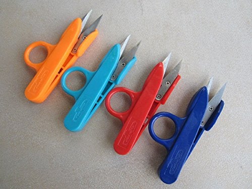 Neutral LOT OF 12PCS Random Color Sharp Point Quick-Clip Lightweight Speed Cutting Scissor for Sewing (Random Color) - Image 2