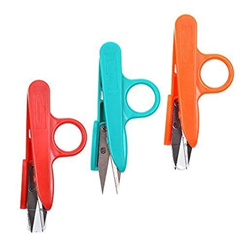 Neutral LOT OF 12PCS Random Color Sharp Point Quick-Clip Lightweight Speed Cutting Scissor for Sewing (Random Color) - Image 1