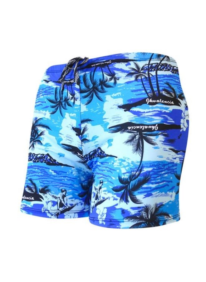 Generic Men Trunks Elastic Waists High Elasticity Boxers Great Close-fitting Swimming Shorts for Vacation 