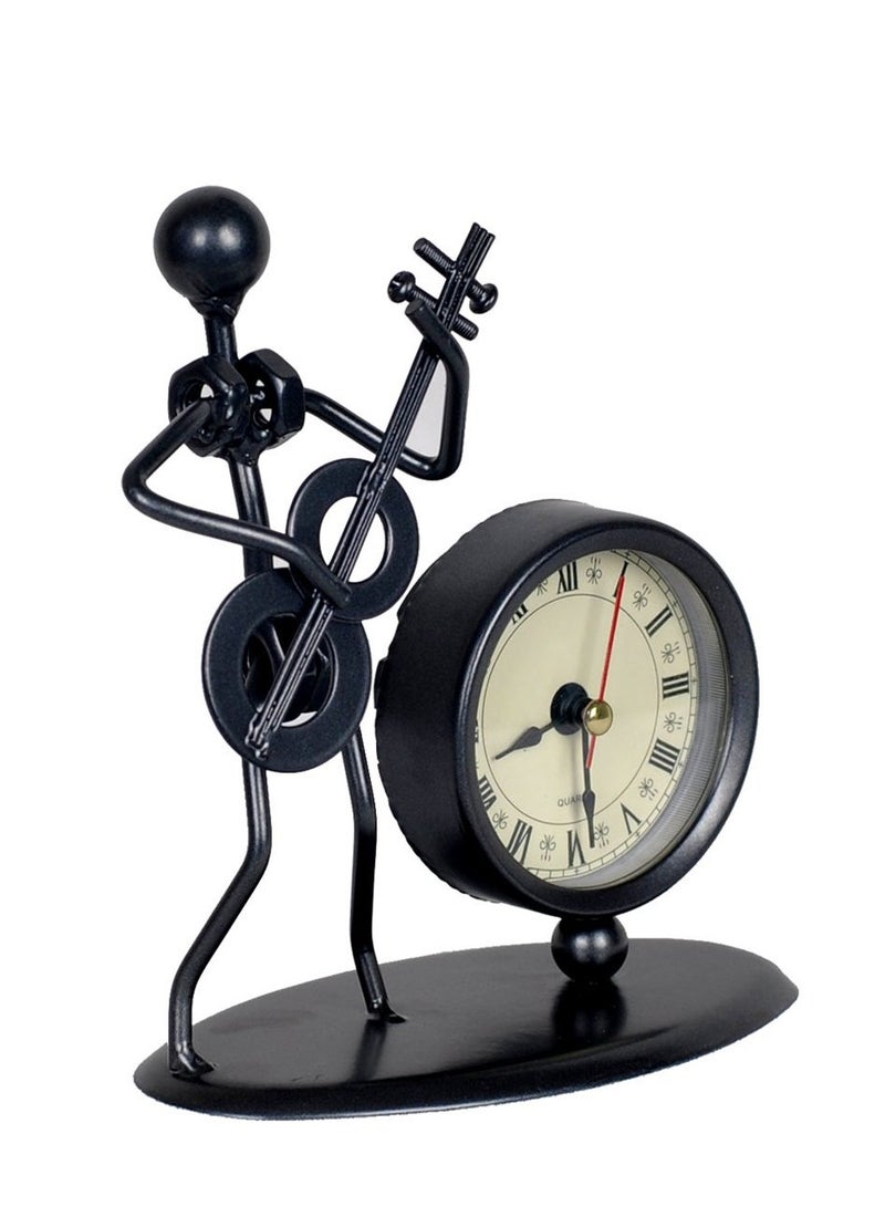 Metal Clock Modern For Home Office Decoration/Handicrafts Furniture Decorations Small Ornaments Creative Clock Desk Office Computer Desk Room Bedroom Bedside Decoration Crafts - Image 2