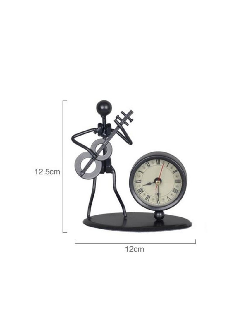 Metal Clock Modern For Home Office Decoration/Handicrafts Furniture Decorations Small Ornaments Creative Clock Desk Office Computer Desk Room Bedroom Bedside Decoration Crafts - Image 3