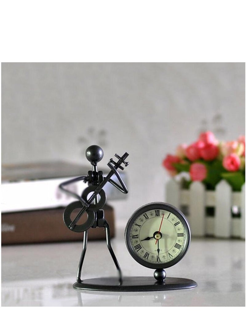 Metal Clock Modern For Home Office Decoration/Handicrafts Furniture Decorations Small Ornaments Creative Clock Desk Office Computer Desk Room Bedroom Bedside Decoration Crafts - Image 4
