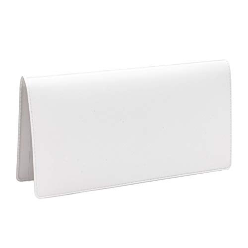 CAROUSELCHECKS White Vinyl Checkbook Cover, Top Tear Personal Vinyl Checkbook Cover - Image 1