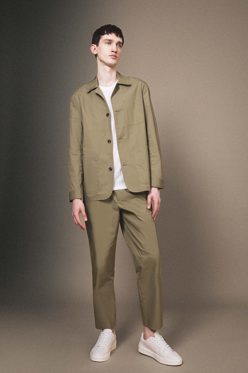 DeFacto Green Man Regular Fit Resort Neck Blazer Jacket Casual - Image 2