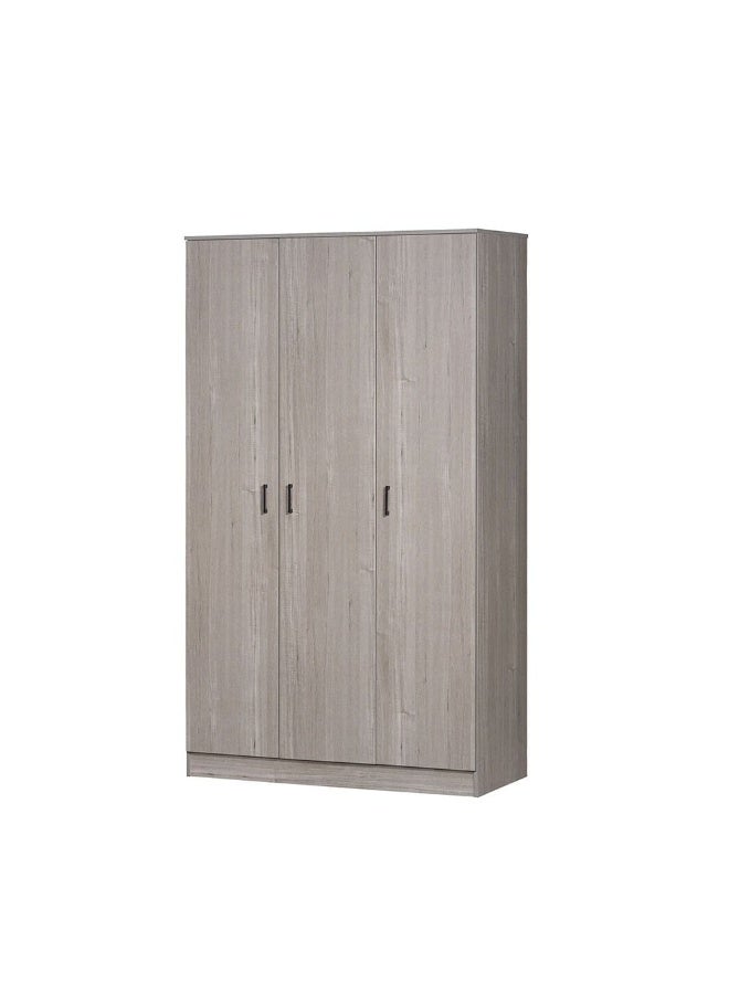 DANUBE HOME Gamorah 3 Door Wardrobe Modern Wooden Wardrobe with Spacious Storage, Stylish Swing Doors for Bedroom, Closet Organizer, Elegant Home Furniture & Bedroom DÃ©cor -Warm Grey - Image 2