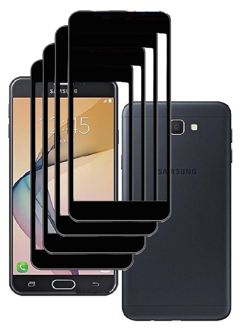 AINA 4 Pieces Tempered Glass Screen Protector 5D Designed For Samsung Galaxy J7 Prime Full Glue Edge to Edge Full Screen Coverage And Bubble Free - Image 1