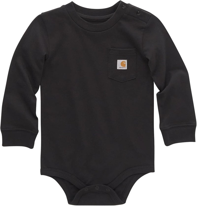 Carhartt Unisex Baby Long-sleeve Pocket Bodysuit T-Shirt - Image 1