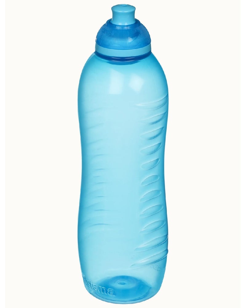 Sistema 620ML Squeeze Bottle, BPA-Free, Easy-Squeeze Water Bottle for Kids, School, Sports, Travel & Outdoor Activities, Leak-Proof & Lightweight - Blue - Image 2