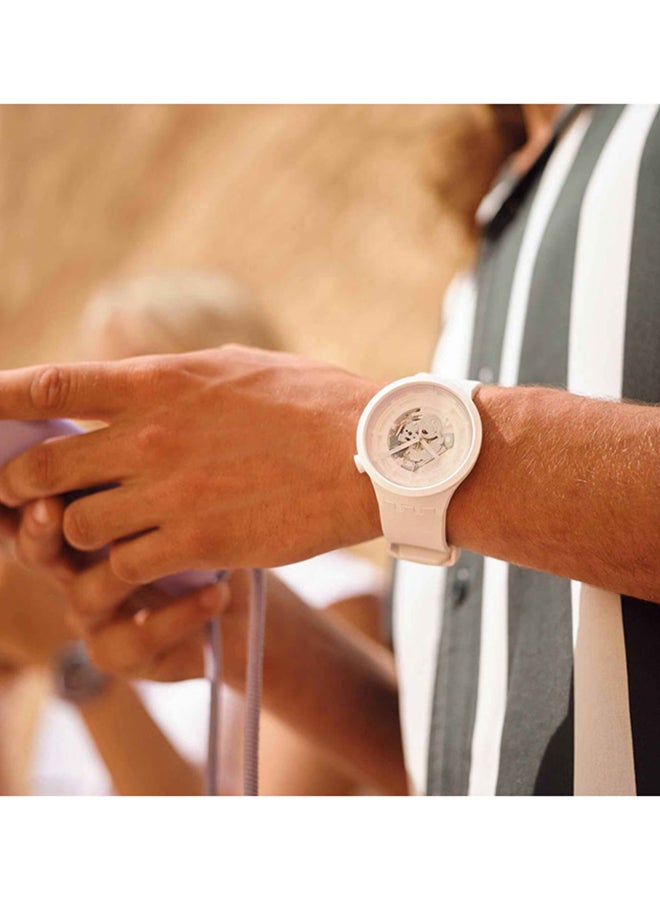 Swatch ساعة يونيكس بيولوجية سيراميك كواتز - بيضاء - Image 4