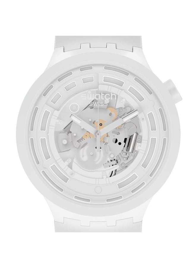 Swatch ساعة يونيكس بيولوجية سيراميك كواتز - بيضاء - Image 1