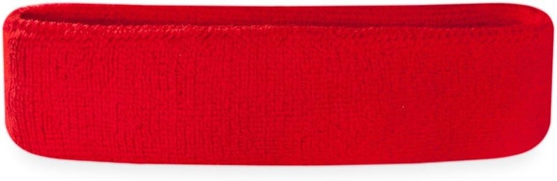 Suddora Workout Headband for Men and Women, Moisture-Wicking Athletic Sweatband, Lightweight Cotton Terry Cloth Bands for Basketball, Tennis, Football, Gym, Running, Cosplay & Costumes - Image 1