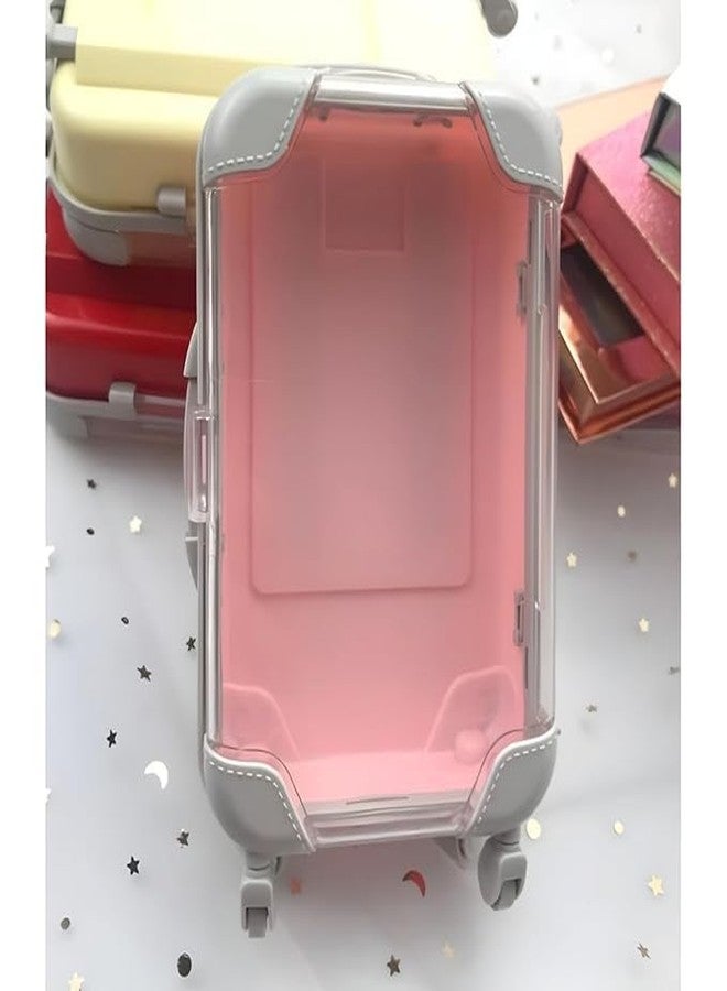 BuntyChiku حقيبة سفر صغيرة لطيفة من بونتي تشيكو لتخزين الرموش، علبة مكياج، مجوهرات، إكسسوارات صغيرة، منظم مستحضرات تجميل صغير للرموش الصناعية، علبة أقراط، مستلزمات السفر - قطعة واحدة (وردي) - Image 2