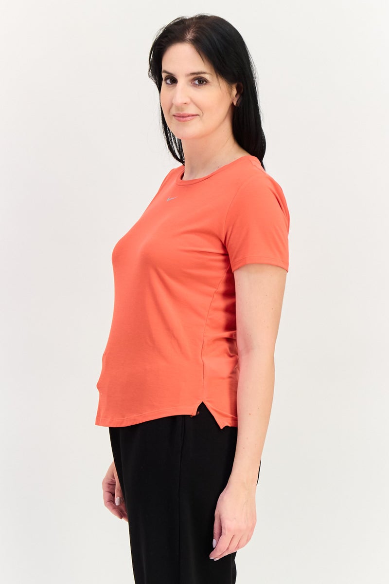 Nike Women Sportswear Fit Short Sleeve UV Protection Training Top, Red - Image 2